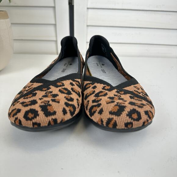 Clarks Cloudsteppers 9M Carly Wish Ballet Flats Brown Leopard Print Comfort Shoe - Picture 4 of 9